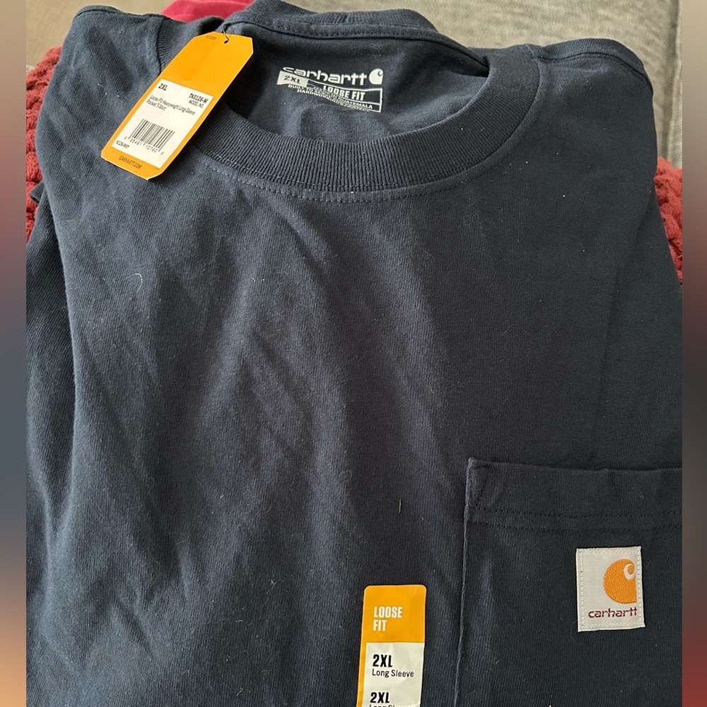 CARHARTT LONG SLEEVE CREW NECK TEE SIZE 2XL NWT BLUE